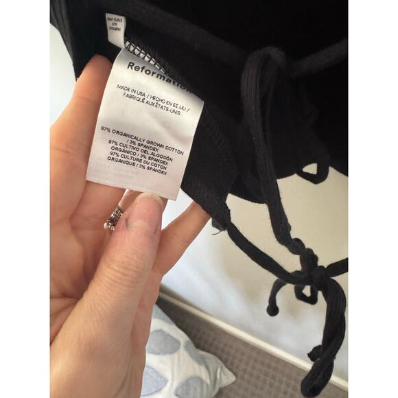 Reformation Open-Back Knit Raiden Sleeveless Top in Black SZ S - Picture 5 of 6